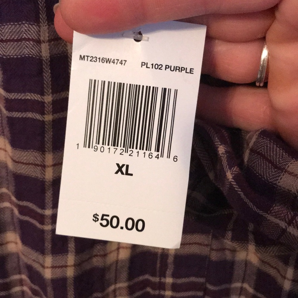 Plaid button down blouse - Picture 5 of 5